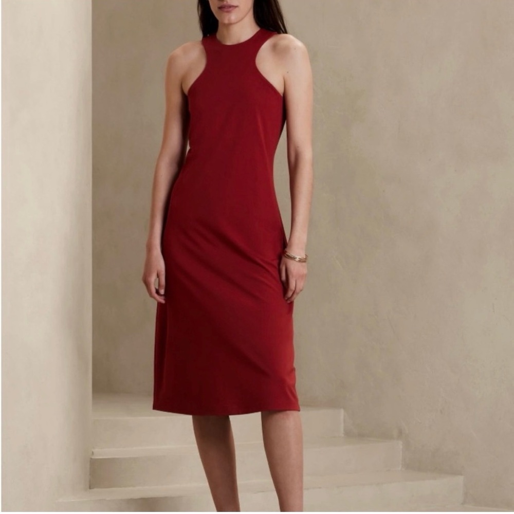 Banana Republic Vibrant Red Sleeveless Dress